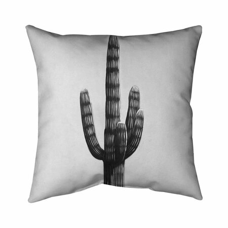 BEGIN HOME DECOR 20 x 20 in. Large Cactus-Double Sided Print Indoor Pillow 5541-2020-FL196